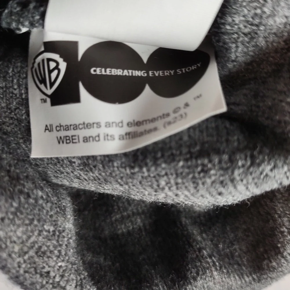 I'm Batman Unisex Kids Beanie Hat Toboggan One Sz Charcoal Gray Yellow White Pom